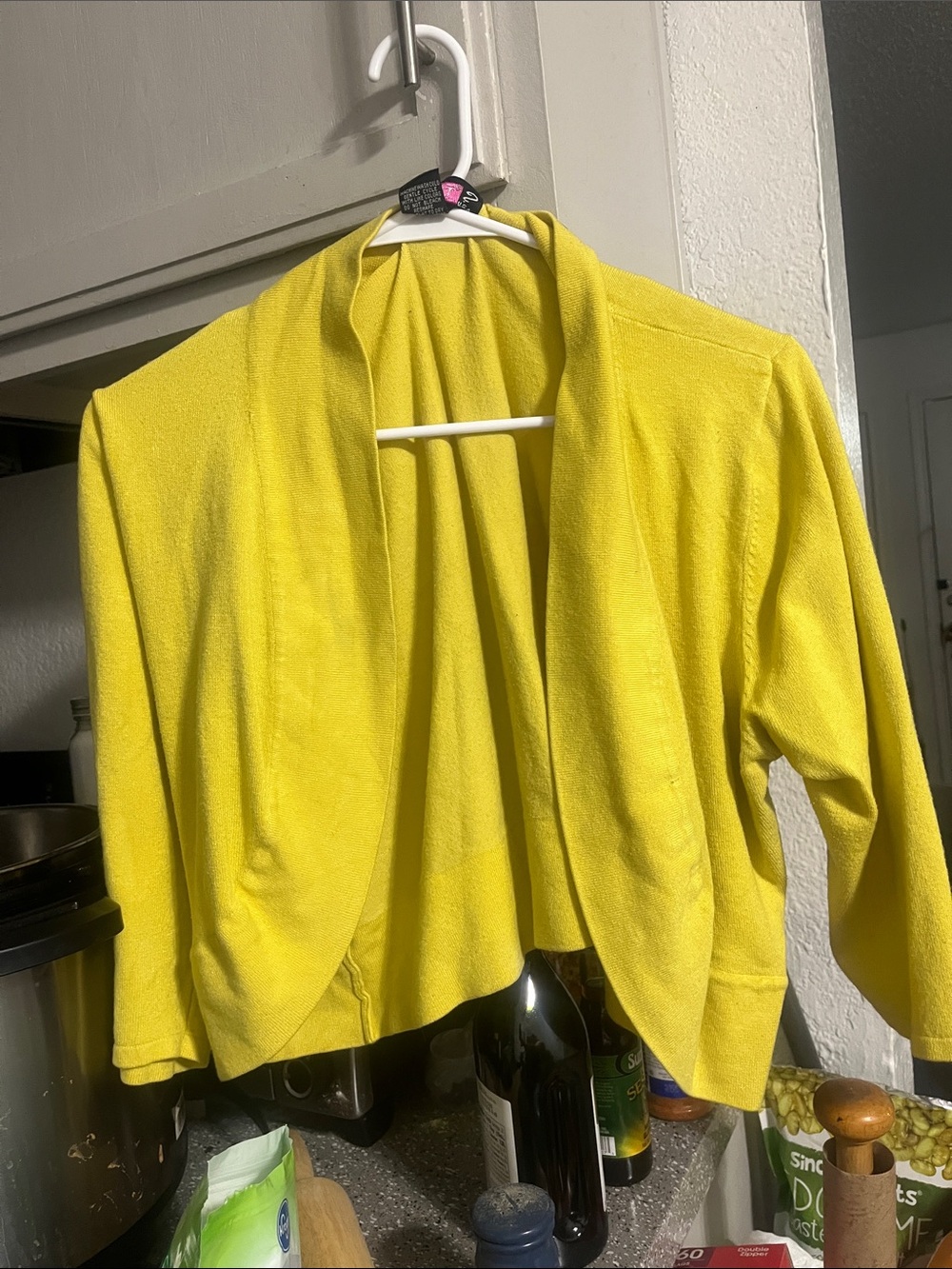 Say What? Bright Yellow Open-Front Cardigan